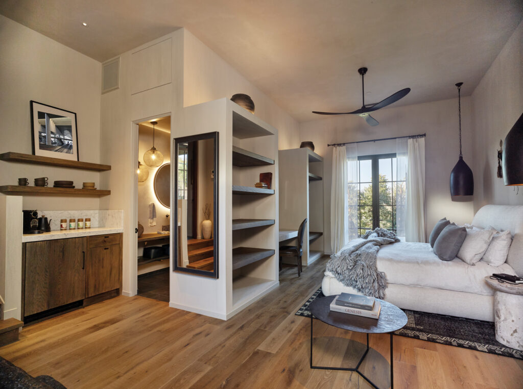The interior of a guest bedroom in Sonoma