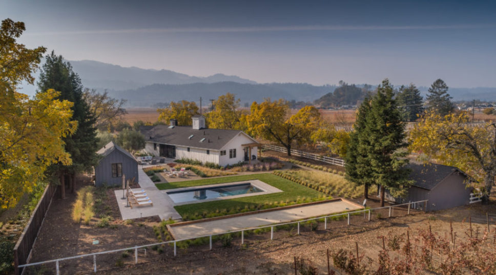 Own a Modern Farmhouse in Napa with a Pool, Bocce Court, and Art Studio