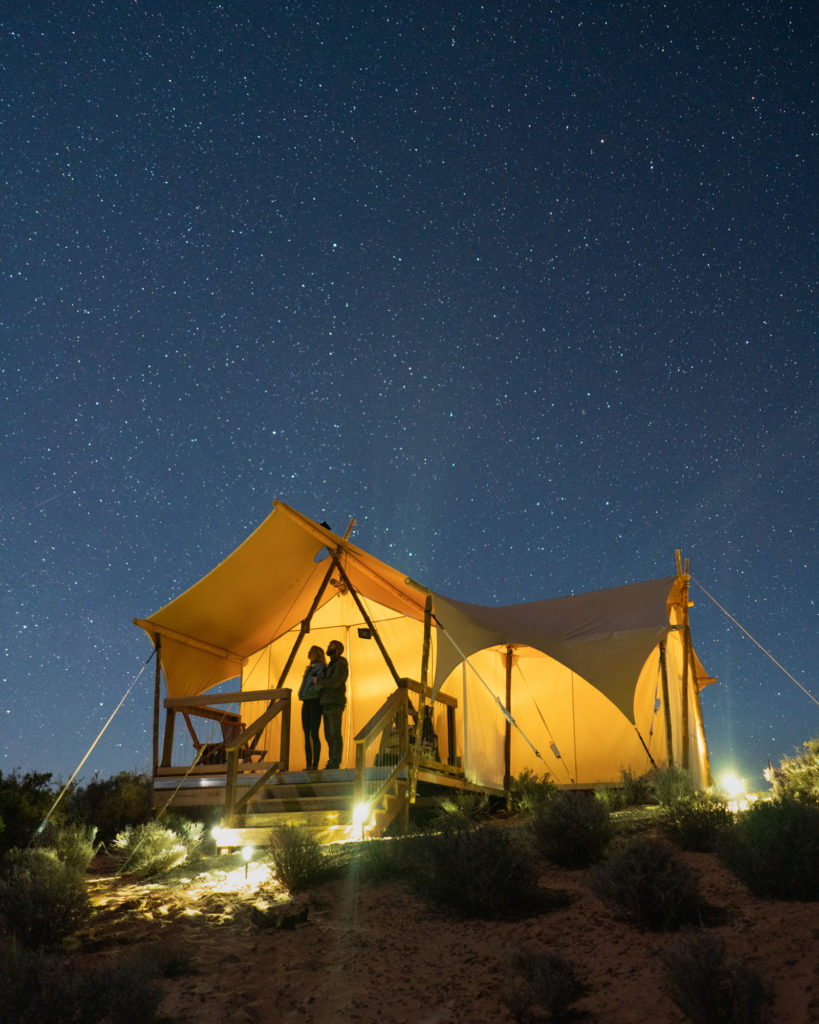 Under a canvas at Lake Powell