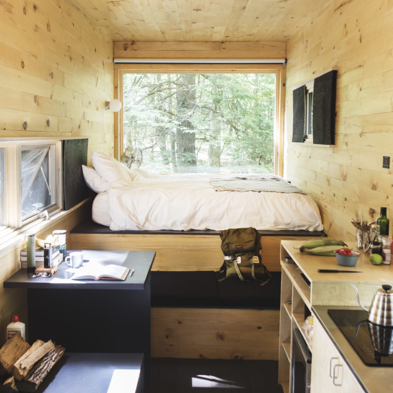 The 40-cabin L.A. outpost offers 30 two-person cabins and 10 four-person ca...