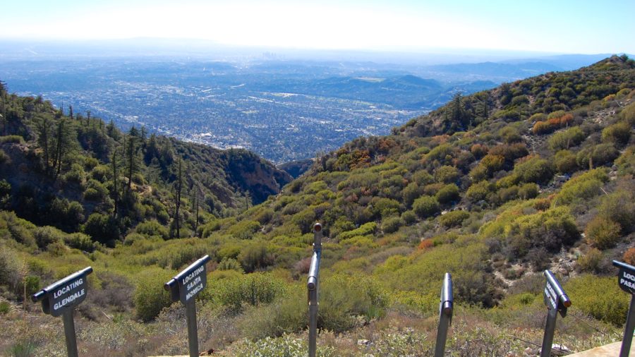 Views of mountains on the Sam Merrill Trail, Altadena, CA