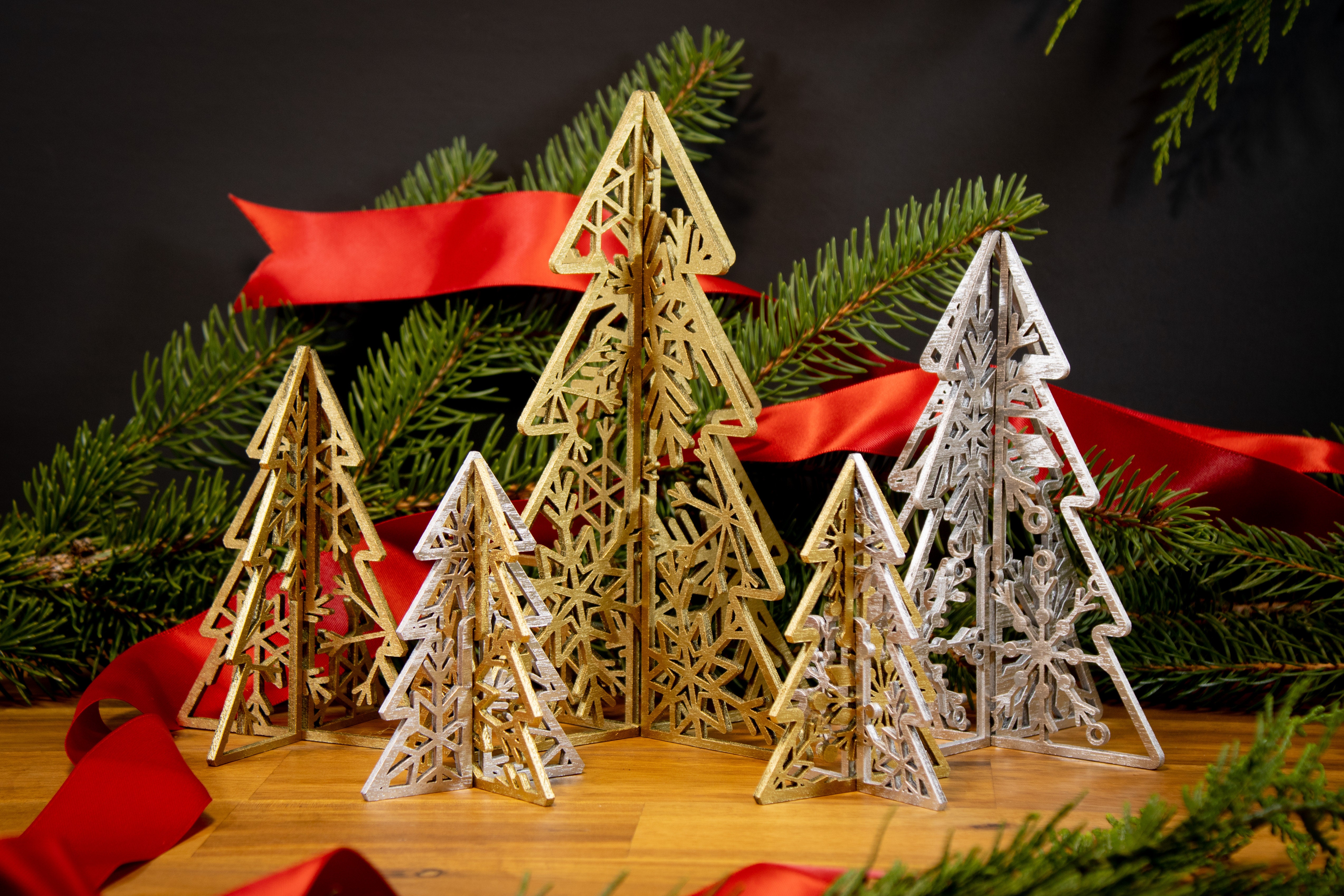 Round Felt Christmas Ornaments Snowflakes, For All Holidays