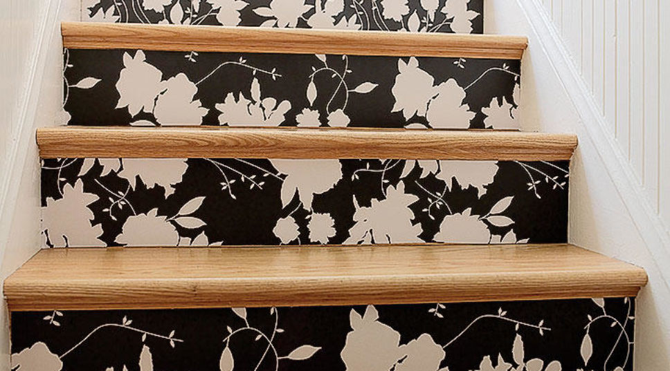 How to Wallpaper Stairs