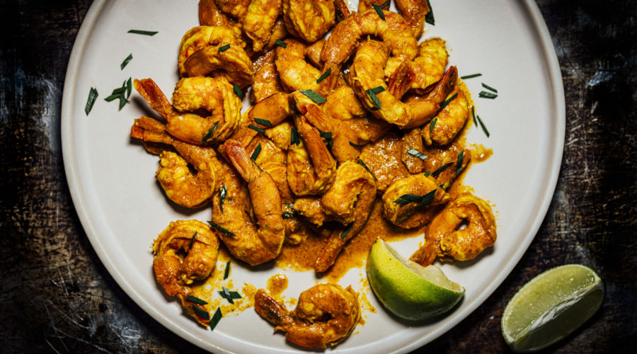 nik sharma masala shrimp