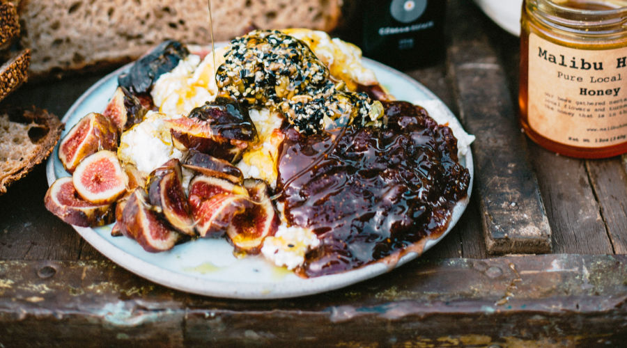 Ricotta Toast with Figs and Seedy Honey