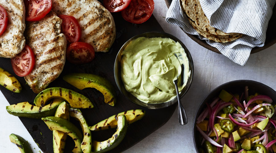 Grilled Chicken with Avocado Three Ways