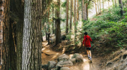 Kid on Hiking Trail