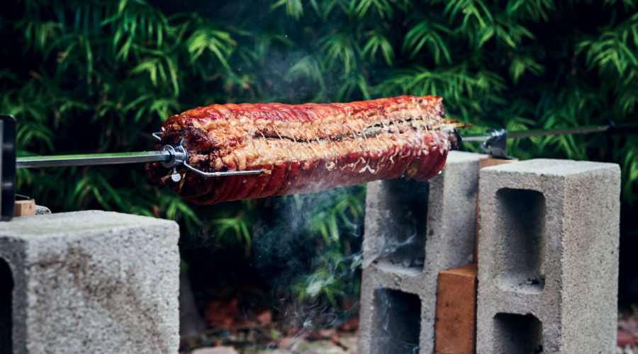 BBQ Pork Belly on Spit