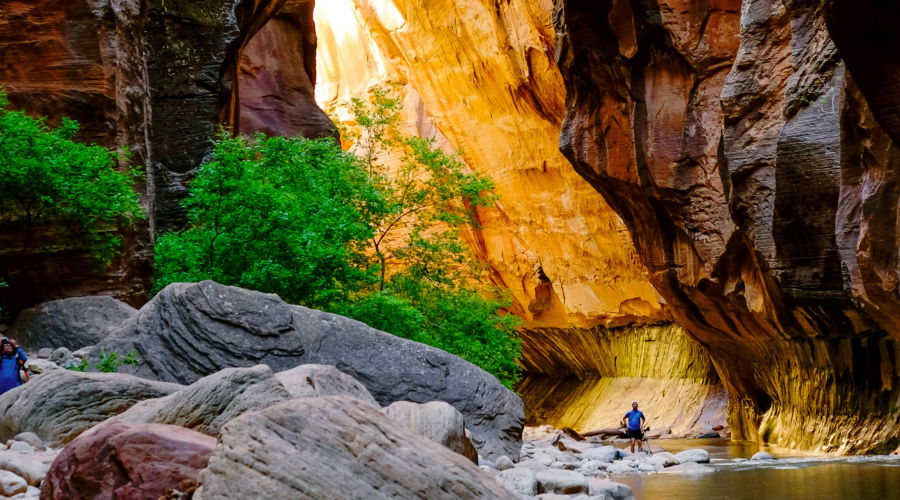 The Narrows Slot Canyons at Zion National Park off HIghway 89