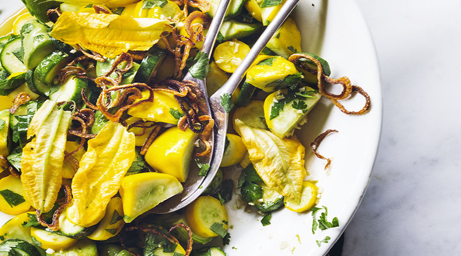 su-Summer Squash Salad with Crispy Shallots Image