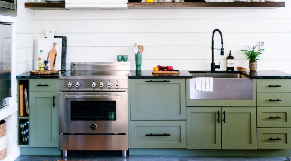 Make a Bold Move with Green Kitchen Cabinets