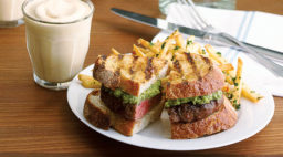 Lamb Burgers with Pea and Mint Relish
