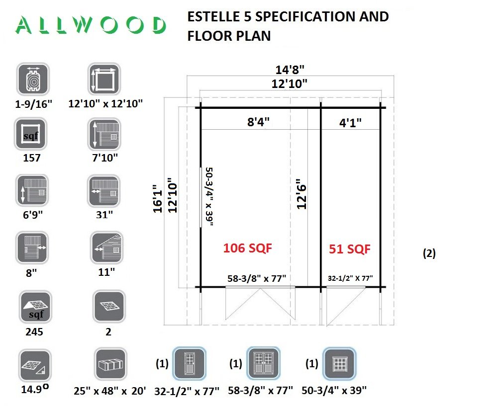 Allwood Estelle Tiny Home Floor Plan