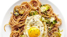 spaghetti and brussels sprouts