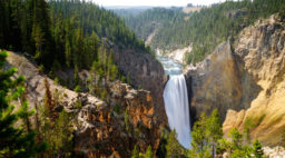 Waterfall at Yellowstone National Park off Highway 89