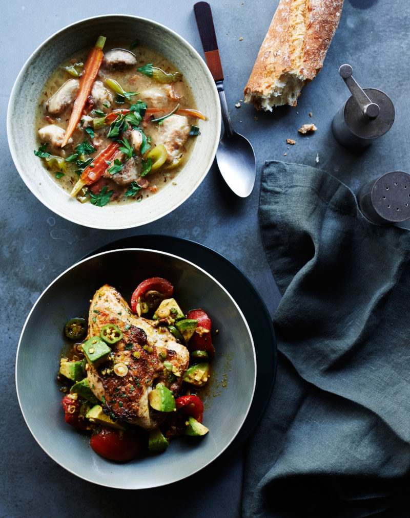 Tender, licoricelike tarragon is a classic seasoning in French chicken