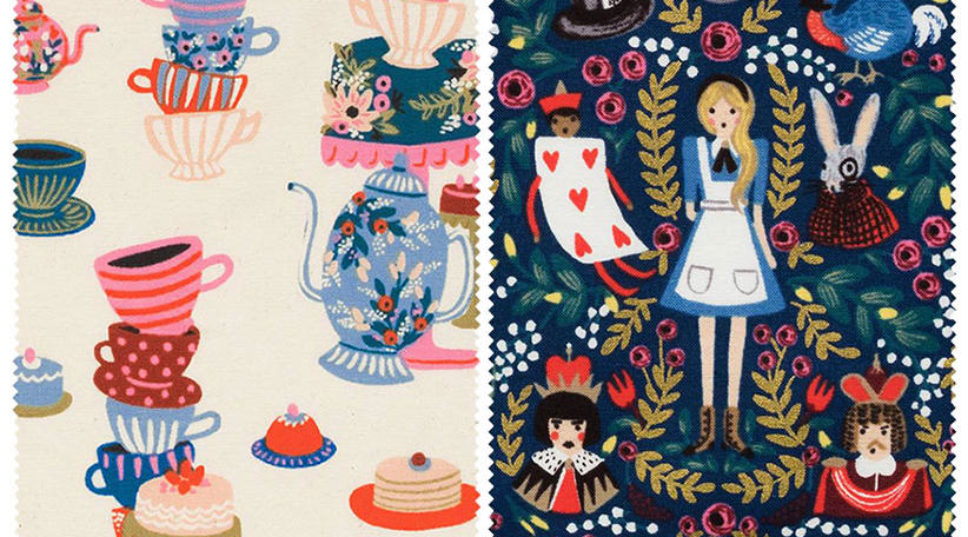 This <i>Alice in Wonderland</i>–Inspired Fabric Collection Is Pure Whimsy