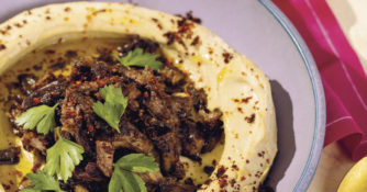Awarma Bil Hummus (Hummus with Spiced Lamb) recipe