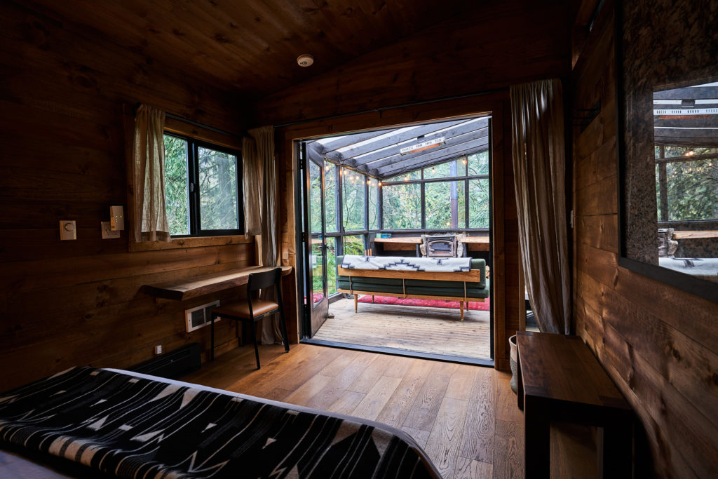 Bedroom view from Canyon Creek Cabins, Cabin 2