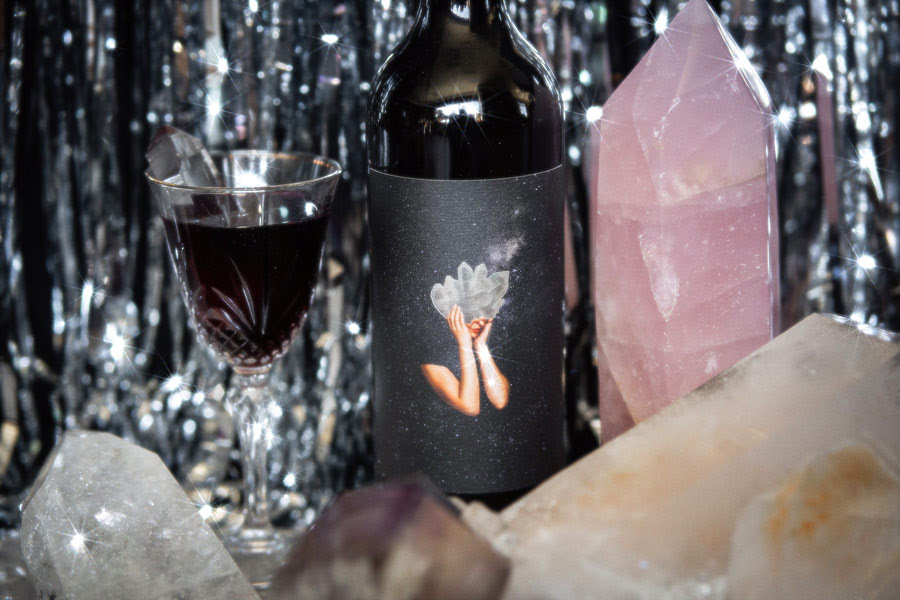 Crystal Visions cabernet sauvignon is fermented with white and rose quartz