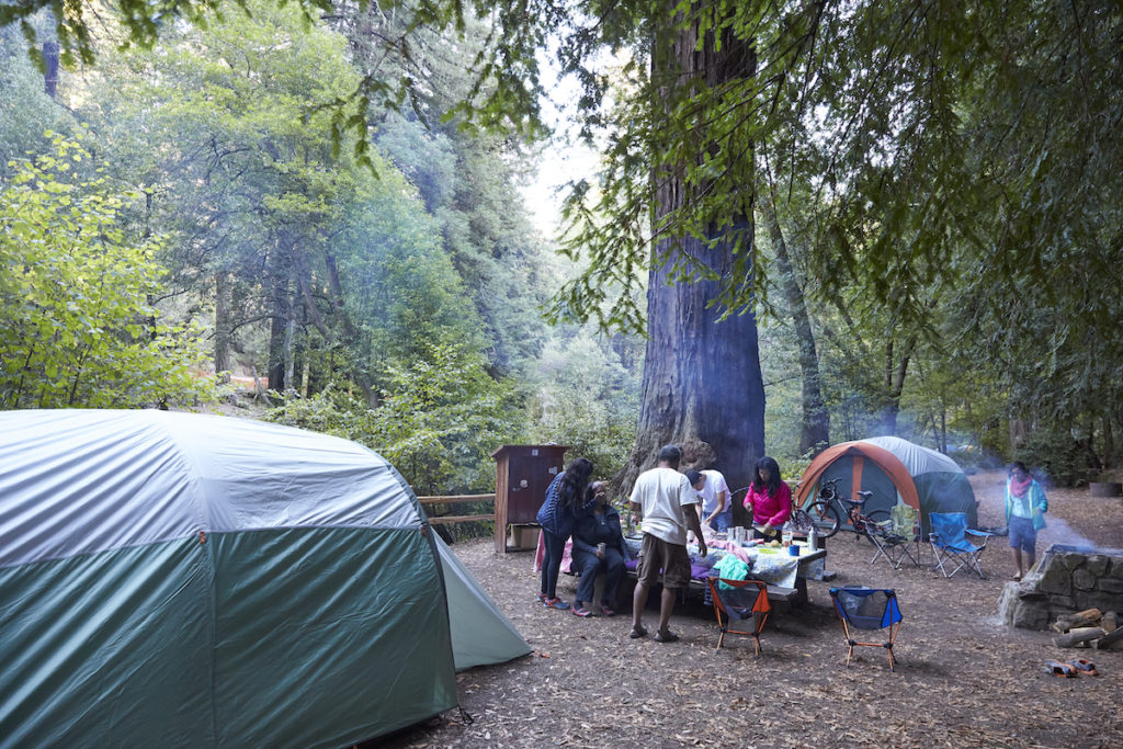 Outdoor Afro camping trip
