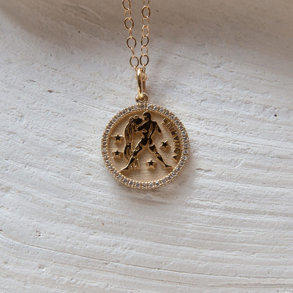 ounce of salt jewelry zodiac pendant necklace