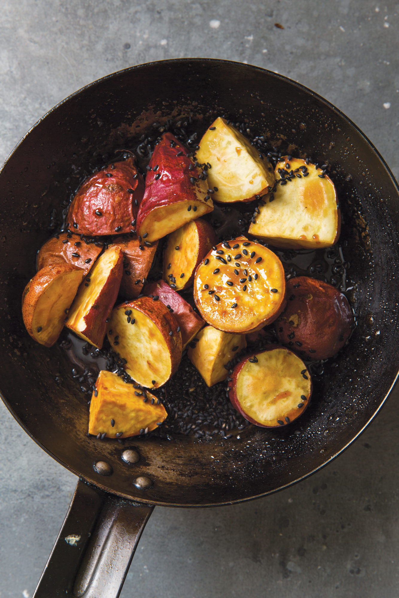 Caramelized Satsuma Potatoes with Black Sesame Recipe Sunset Magazine