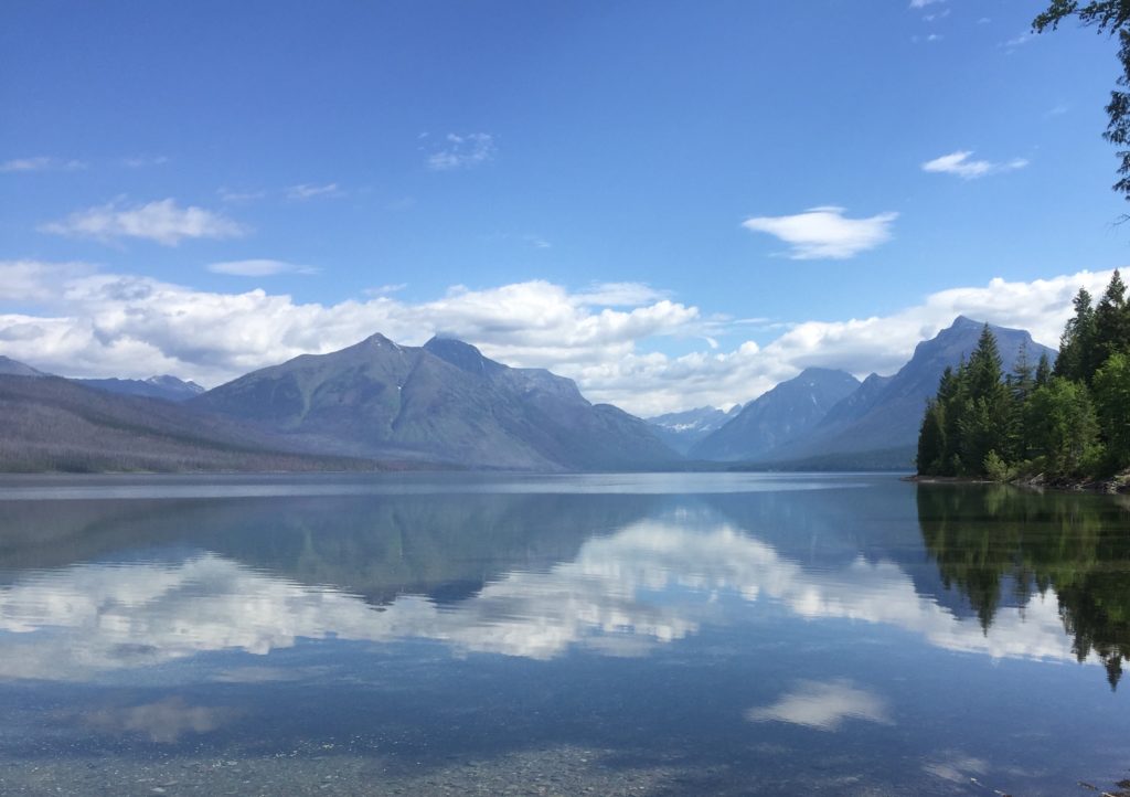 Reflection mountains lakes