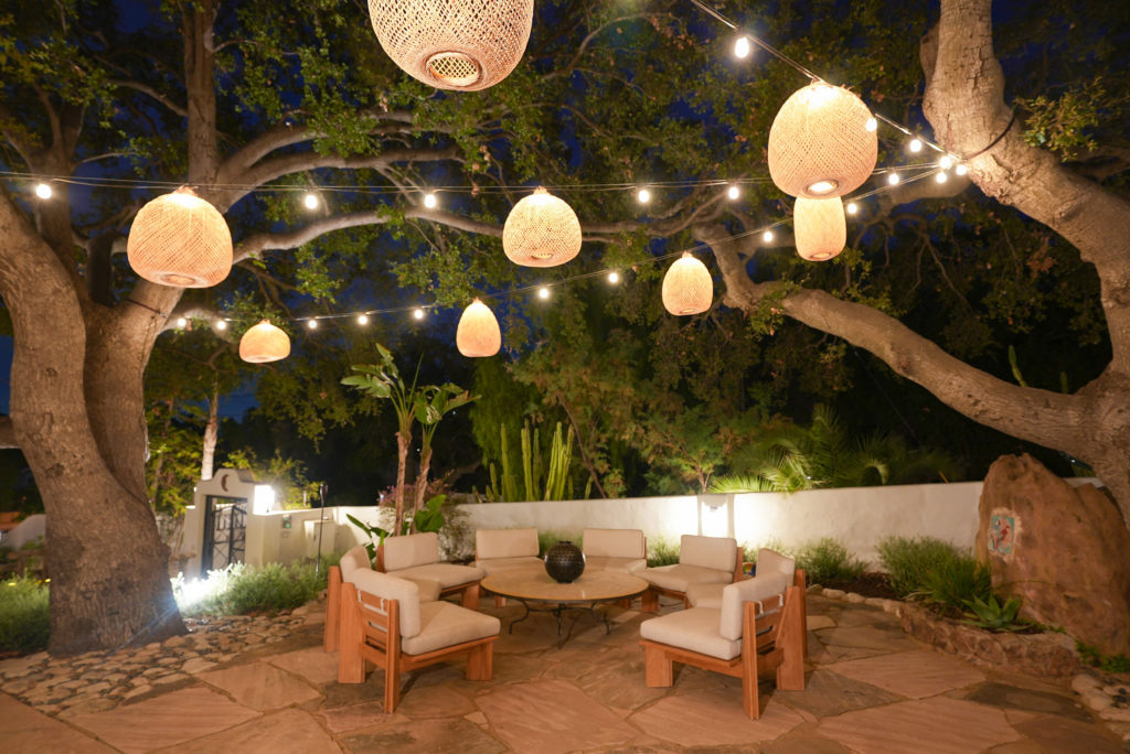 Outdoor lighting/pendants at night