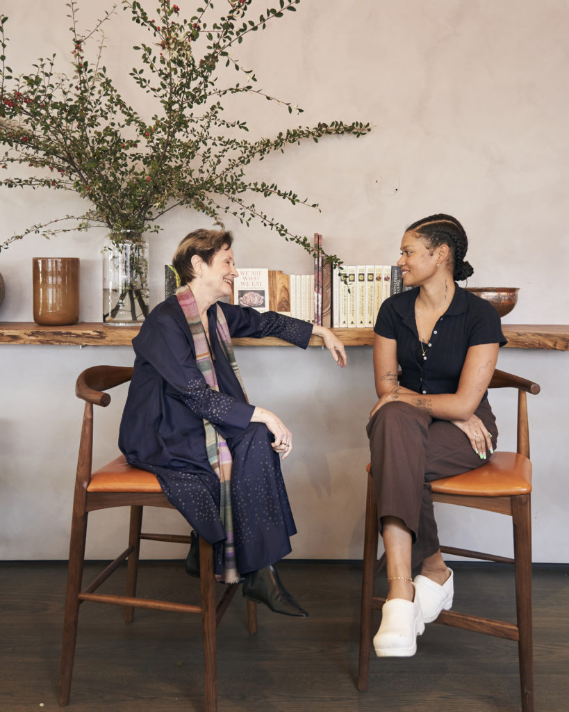 Alice Waters and Magdalena O'Neal at Lulu