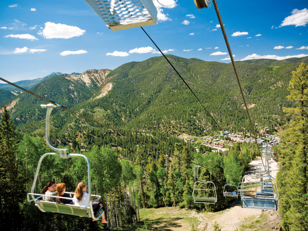 Summer gondola/ski lift in New Mexico