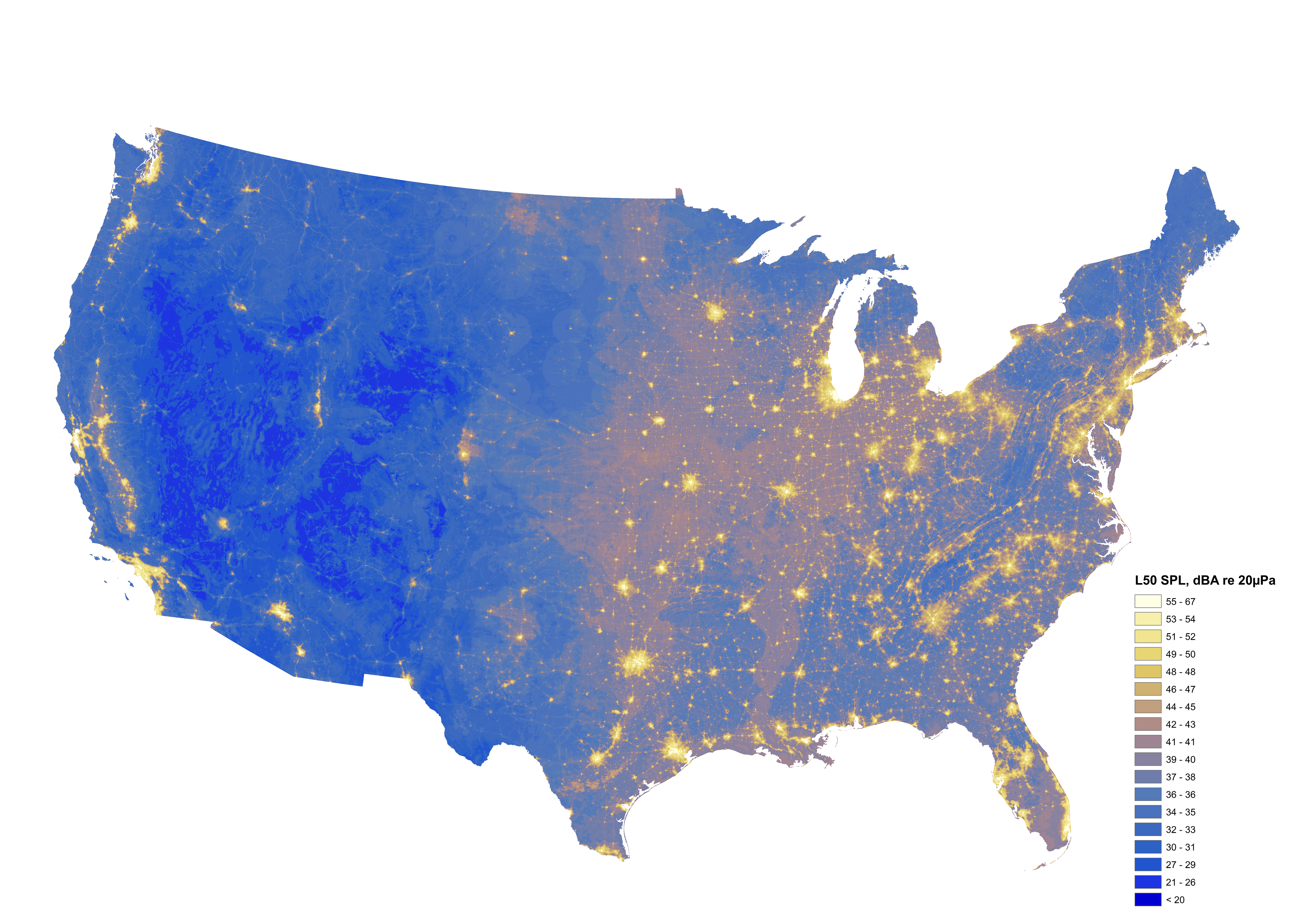 Noise levels in the United States