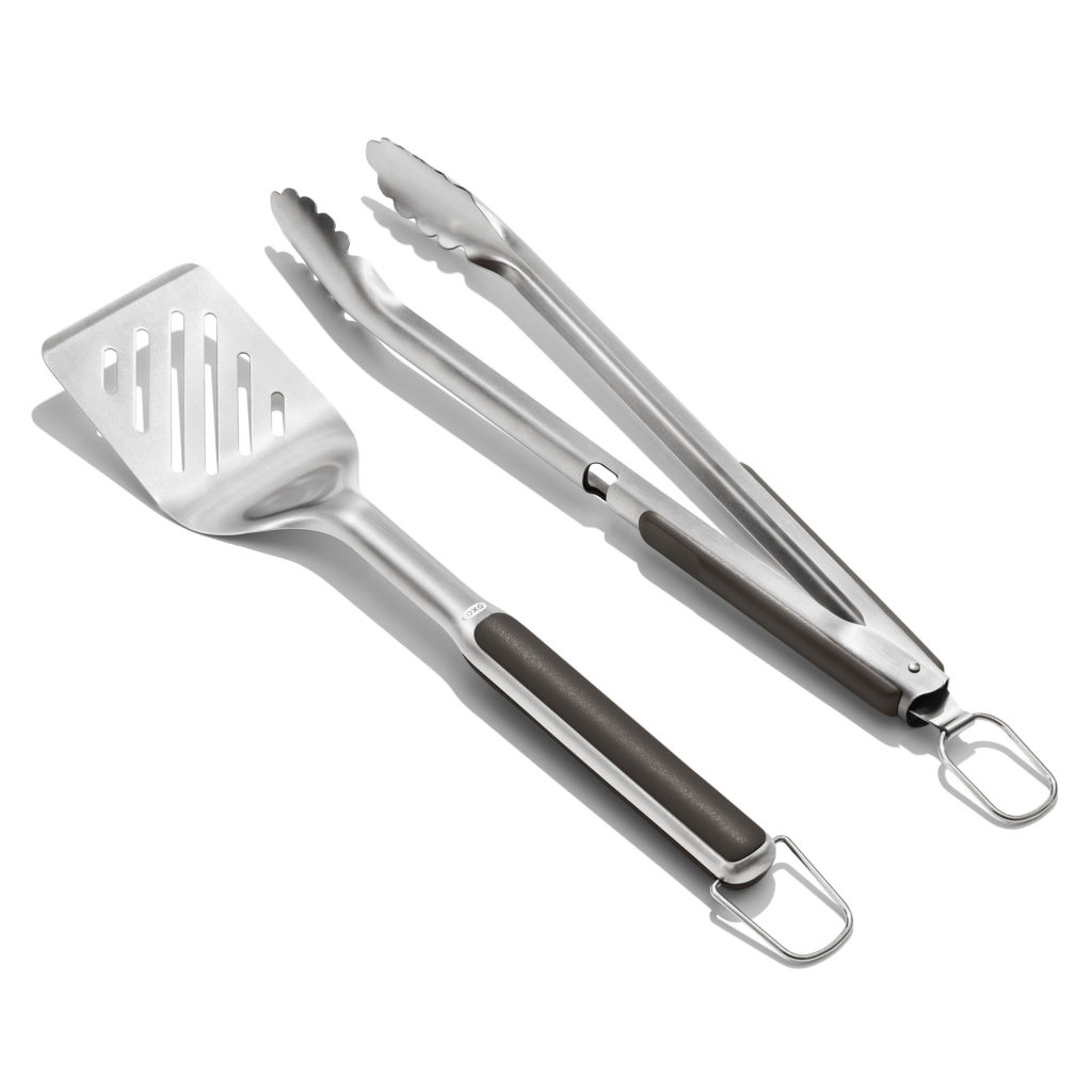 oxo outdoor tongs and spatula set