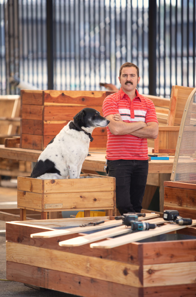 Victory Garden LA's Raul Fernandez with dog