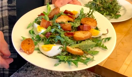 Jacques Pepin Wild Dandelion Salad