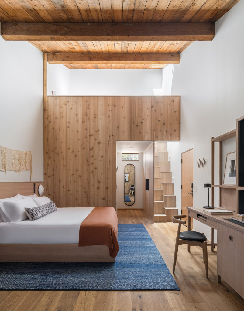 Bedrooms at the newly renovated Sea Ranch Lodge in Sonoma, California