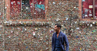 Sunset editor in chief at Seattle's gum wall
