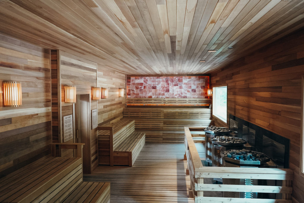 Alyeska Nordic Spa's sauna in Alaska