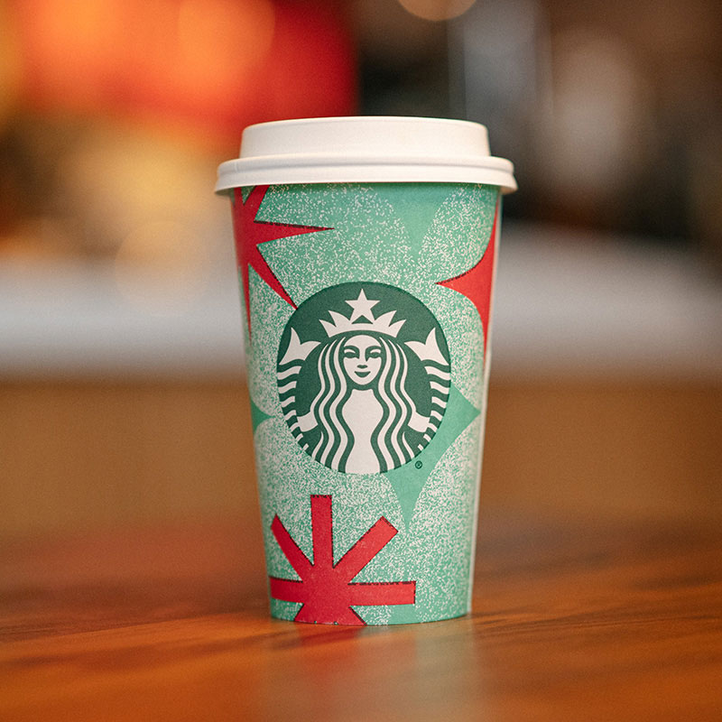 Starbucks Holiday Cup Frosted Sparkle