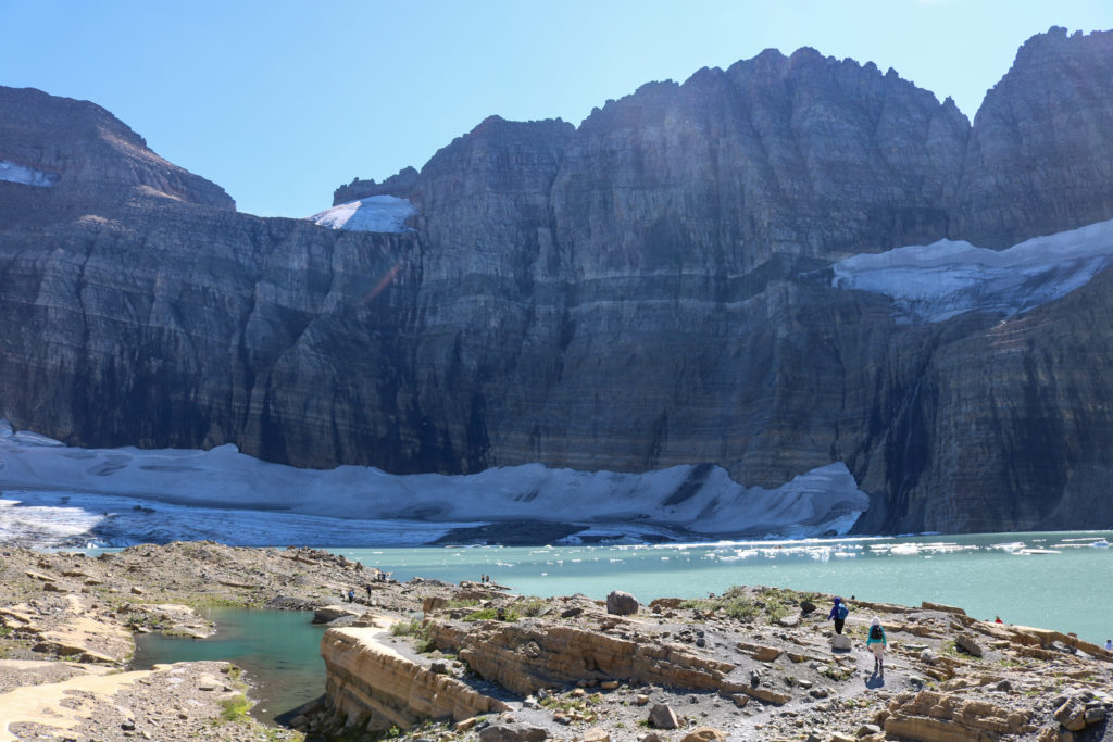 Ice lake snow rocky