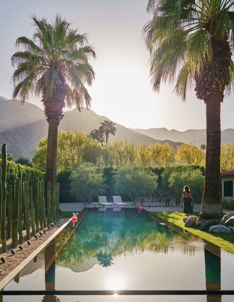 pool with mountain view