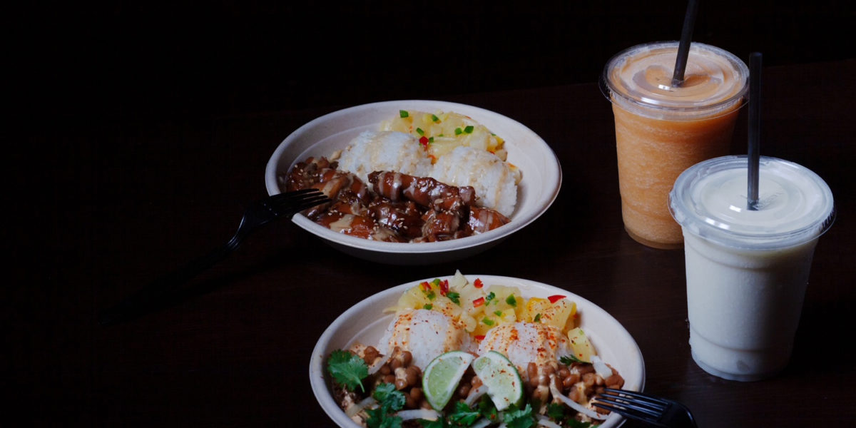Poke bowls with smoothies from Tropicali restaurant