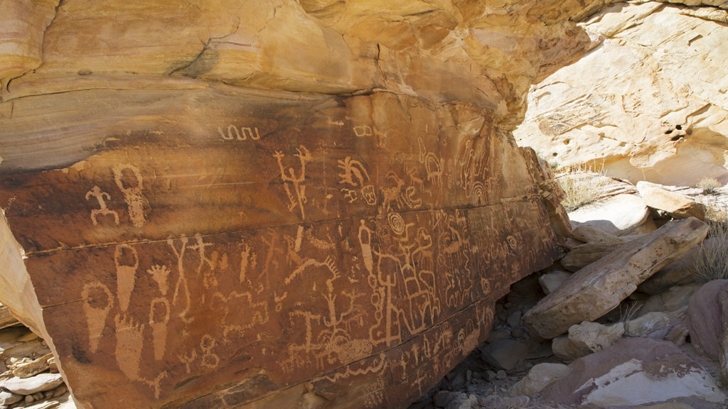 Gold Butte National Monument ancient petroglyphs