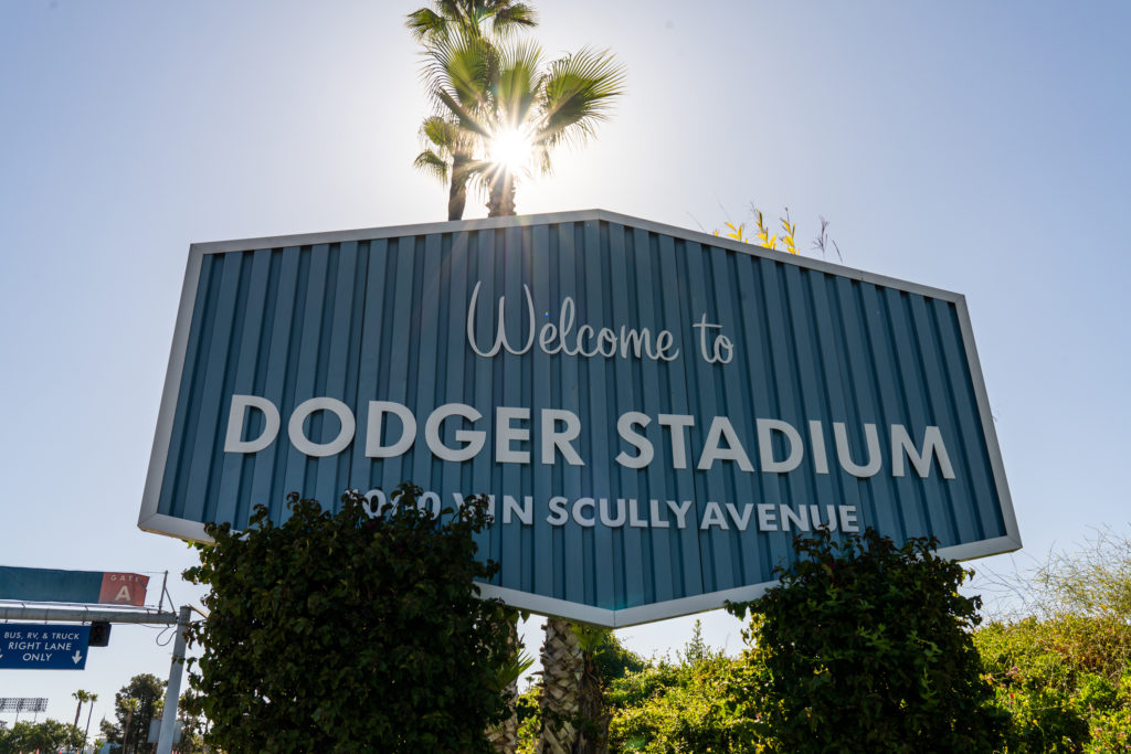 LA Dodgers stadium sign