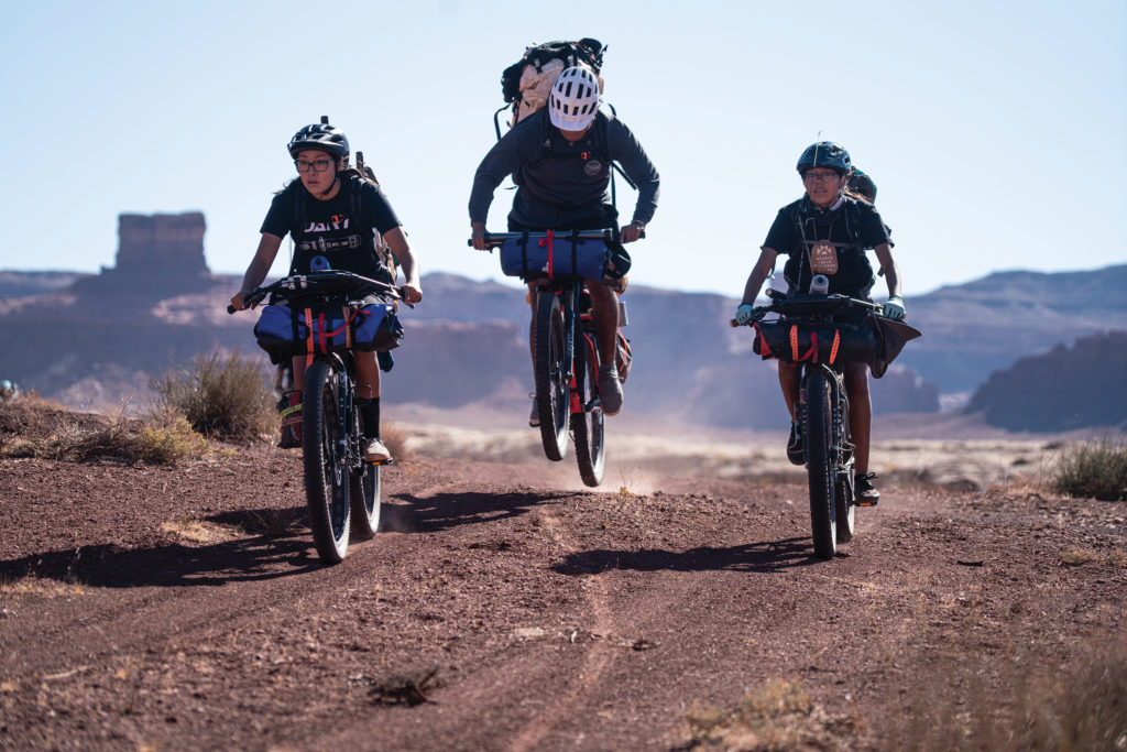 Group bikepacking in Arizona