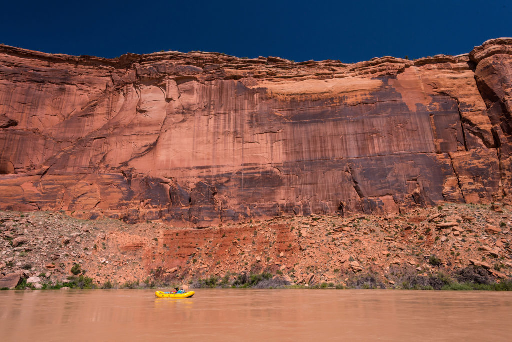 Colorado River rafting among Utah red rocks