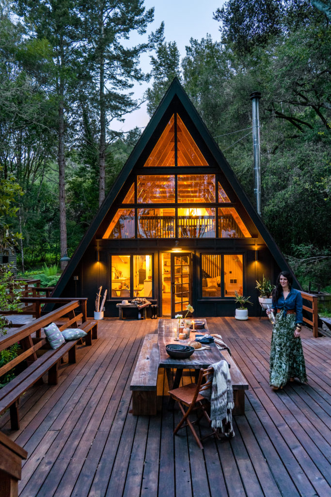 This A-Frame Cabin in West Marin Is a Modern-Boho Paradise - Sunset