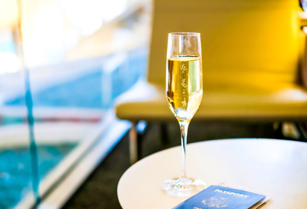 Airport Lounge Champagne Passport
