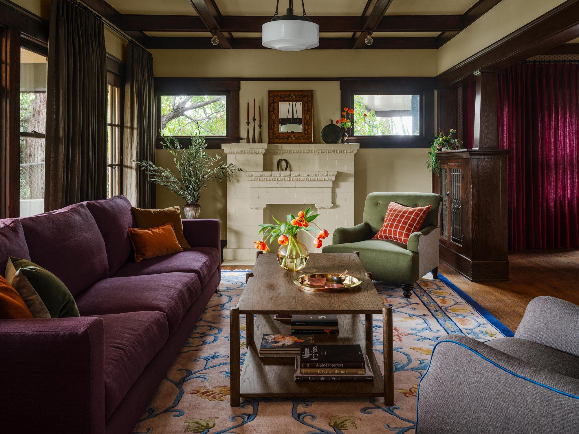 Art Deco Kitchen and Living Room, Arts & Crafts Mansion