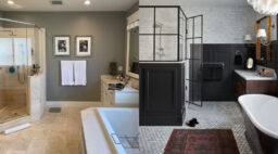 Bathroom Shower and Vanity Before & After by Corine Maggio